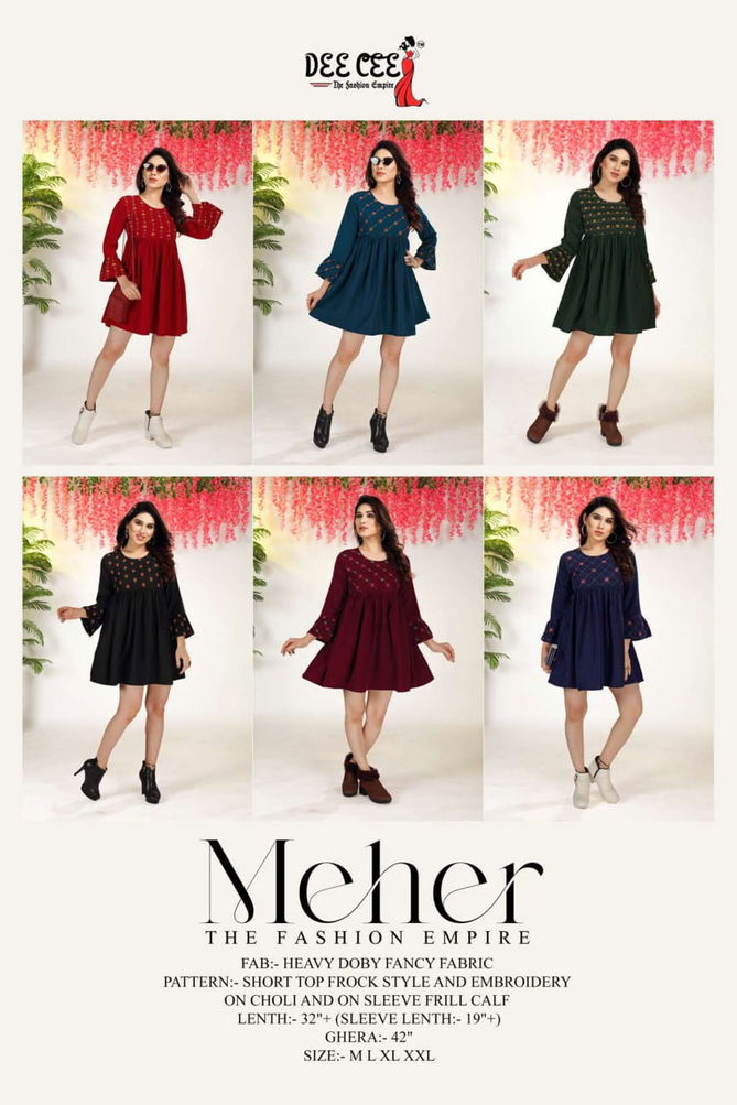 Meher By Deecee Fancy Tunic Short Kurtis Catalog